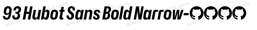 93 Hubot Sans Bold Narrow字体转换